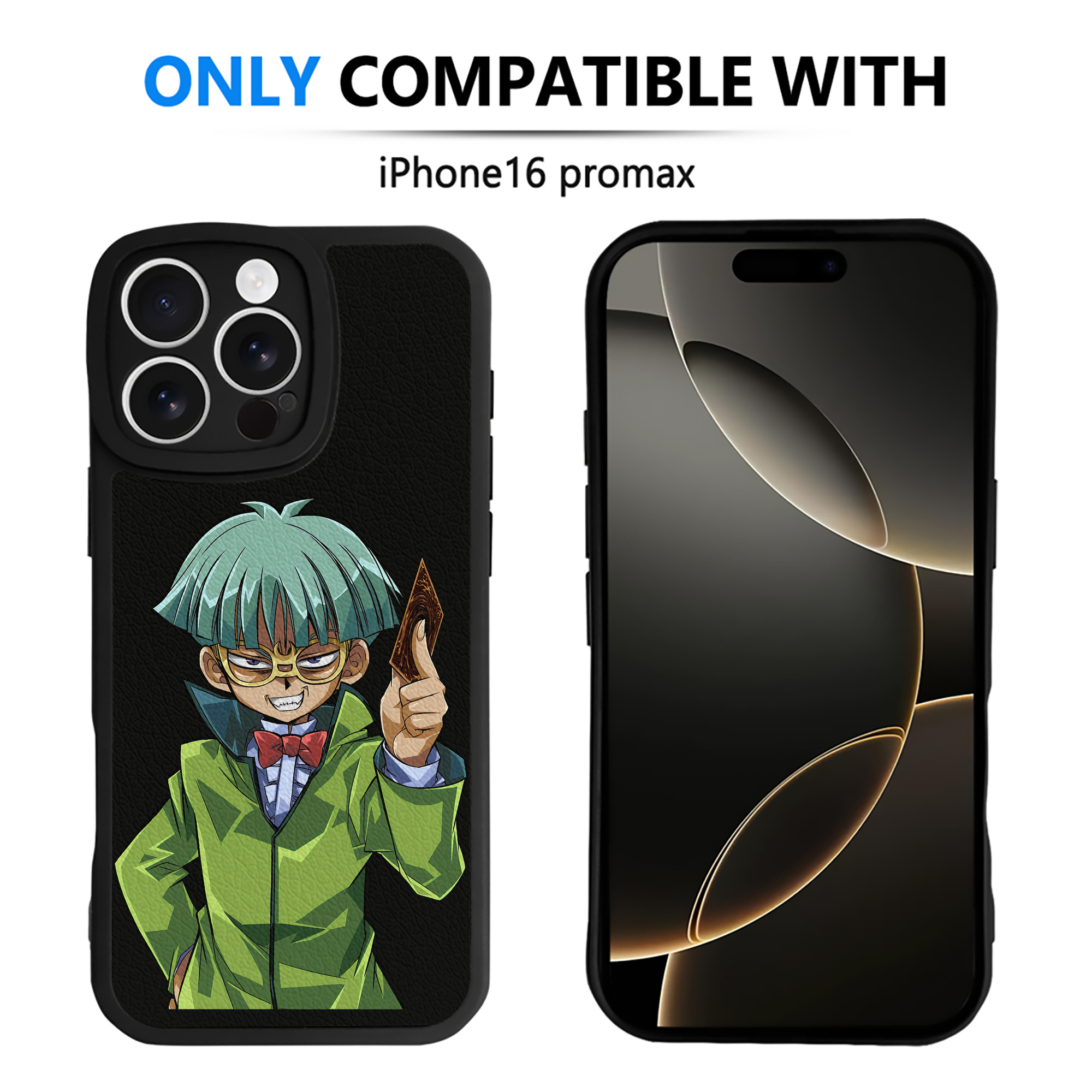 （画像用） 遊☆戯☆王 Yu-Gi-Oh! 【iPhone 16シリーズ対応】シリコンスマホケース（レザー調） 材質：シリコン